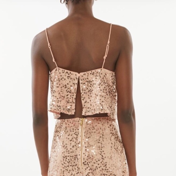 UO Sequinned Crop Top - Picture 2 of 4